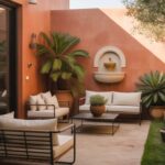 Garden Wall Ideas 2026_ Terracotta Textured Outdoor Wall